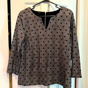 Dressy Knit Top with Zipper in Back